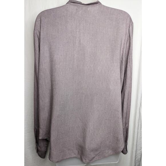 Cloth & Stone Henley Long Sleeve Shirt Top Womens Medium Dusty Lavender Everyday - Picture 8 of 12